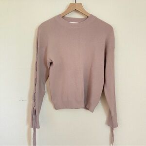 🎀 J.O.A Lace Up Sleeve Sweater Size Medium